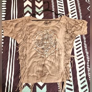Affliction Fringe Shirt